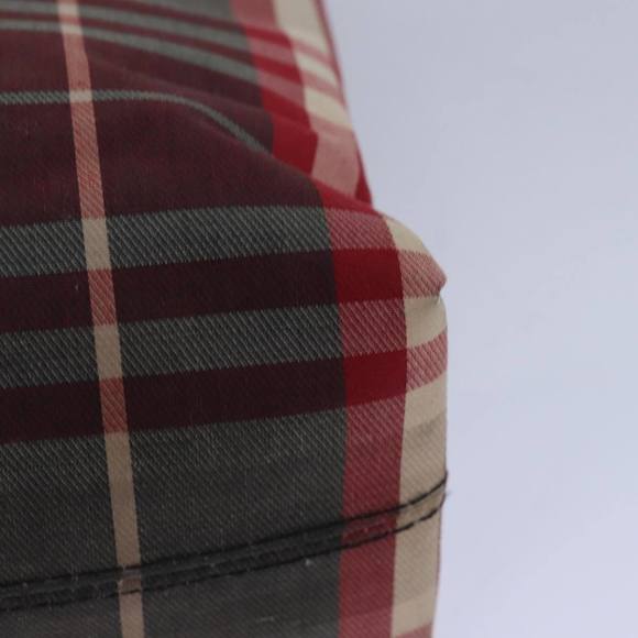 BURBERRY Nova Check Hand Bag Canvas Red Auth 81671 - Picture 16 of 16